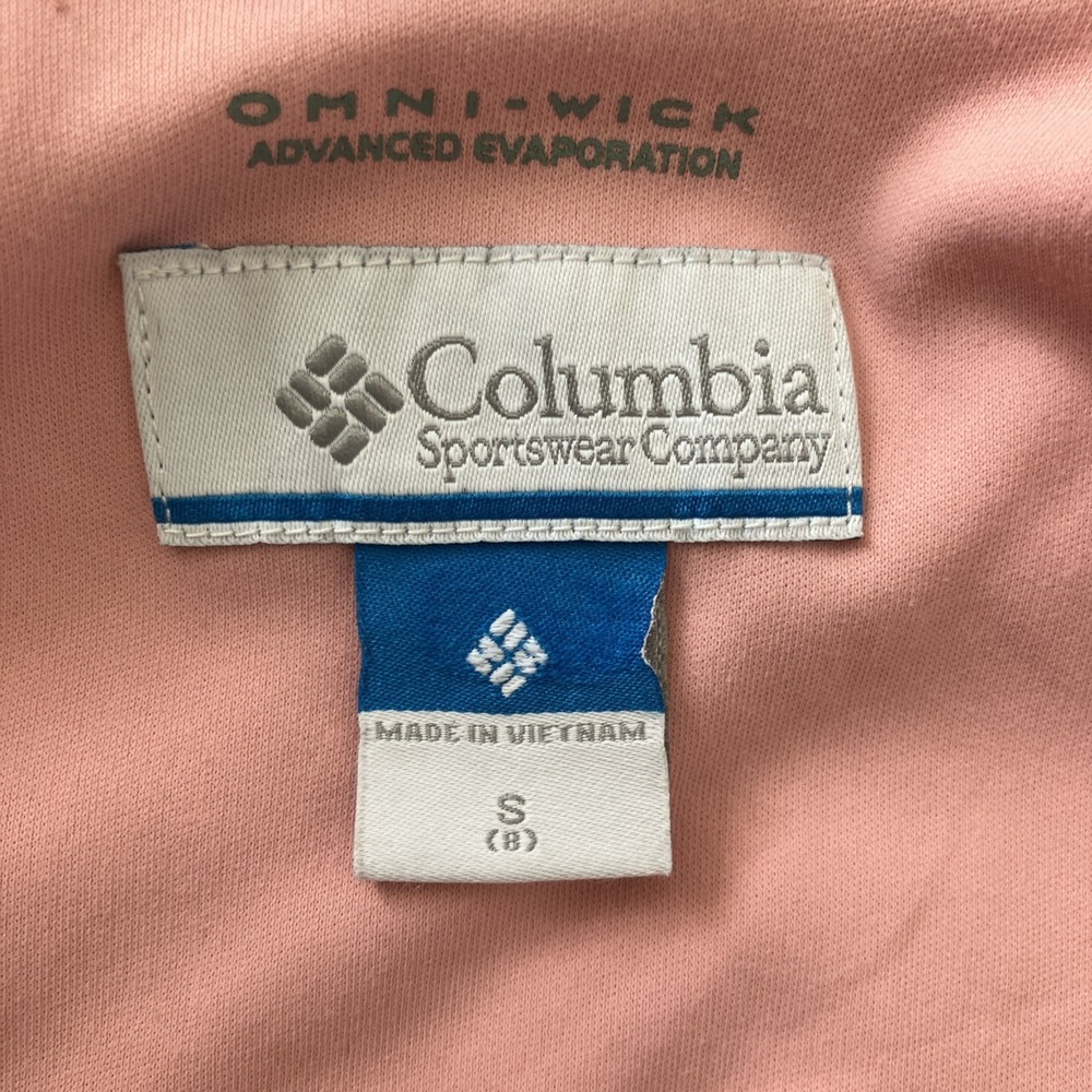 Columbia Girls' Pink Hooded Windbreaker Rain Jacket Small 8 Lined Outdoors Omni - Picture 10 of 11